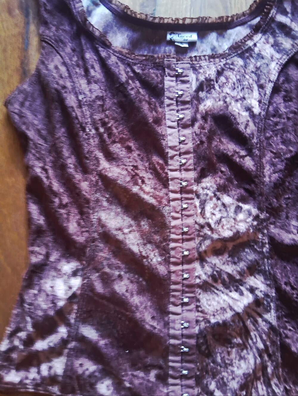 Velvet Corsert Laced Top Size S